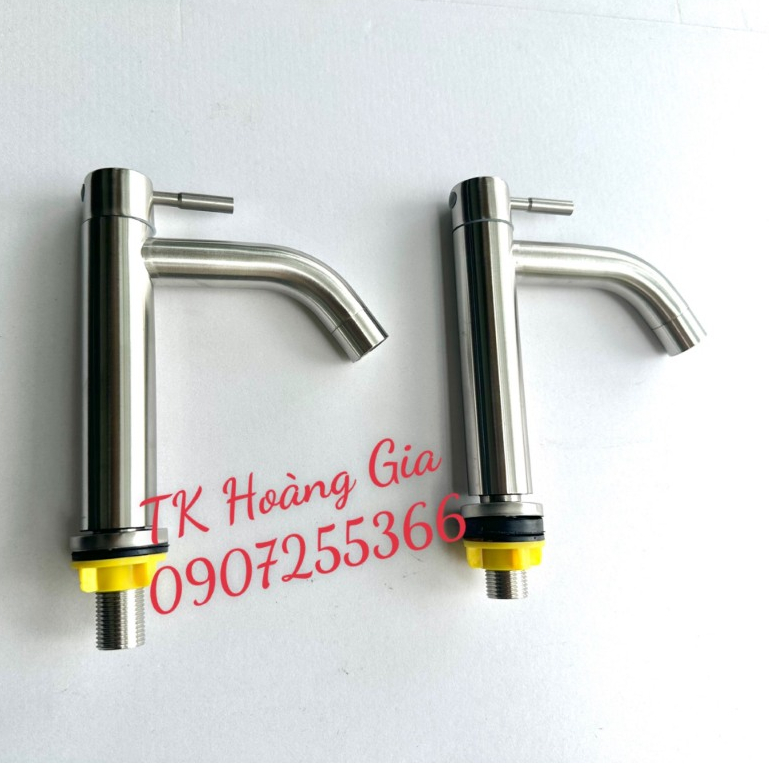 Vòi Rửa Mặt Lavabo Lạnh 100% inox 304 VÒI LA ĐIẾU 20cm đặt trên thành lavabo đảm bảo không han gỉ