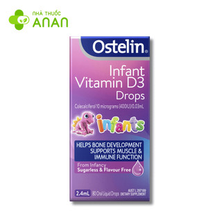 Ostelin Infant Vitamin D3 Drops 2,4ml dạng nhỏ giọt dùng cho bé sơ sinh