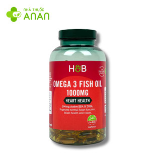 Viên dầu cá bổ sung Omega-3 Holland&Barrett Omega-3 Fish Oil 1000mg 120 viên