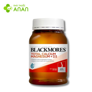 Viên uống bổ sung Canxi Magie D3 Blackmores Total Calcium Magnesium + D3 của Úc 200 viên