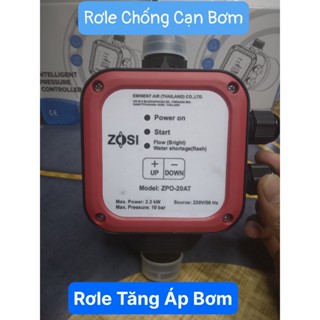 Rơ Le Điện tử Chống cạn 2,2kW, Tự Động Tăng áp,  và điều chỉnh áp cho máy bơm nước hàng chính hãng ZoSi