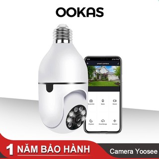 Ookas camera yoosee wifi yoosee 8 led đuôi bóng đèn xoay 360 độ 5.0mps - 1080p