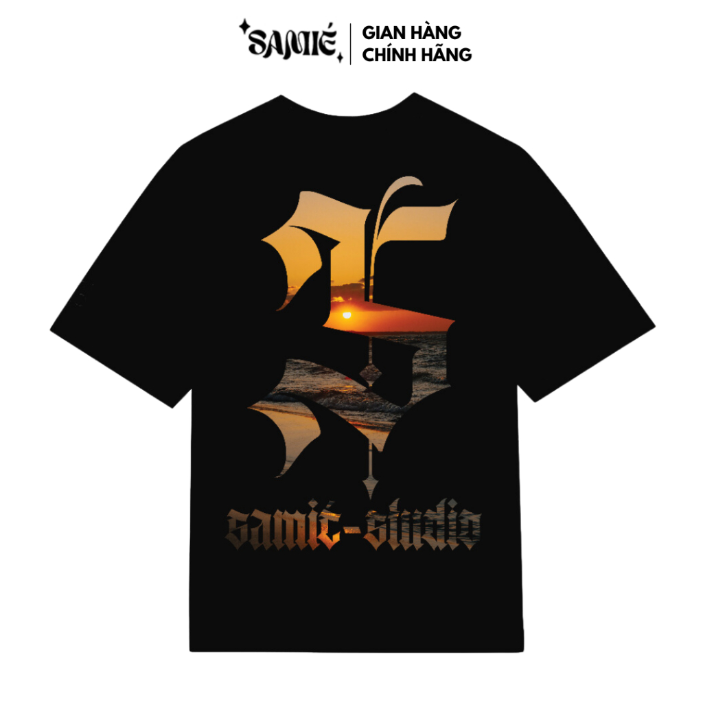 Áo thun local brand form rộng in decal logo hoàng hôn SUNSET TEE - SAMIÉ SAIGON