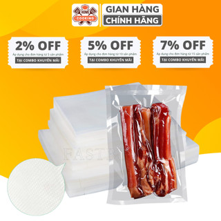Set 100 Túi Hút Chân Không Thực Phẩm Bảo Quản Thực Phẩm, Túi Nhám Hút Chân Không Thực Phẩm Chất Liệu Nhựa PA An Toàn