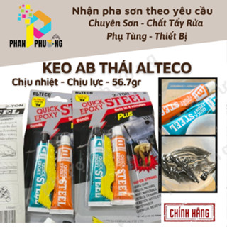 Keo AB Thái Quick Epoxy Steel Alteco 56.7G / Keo Dán Đa Năng Chịu Nhiệt, Chịu Nước, Dán Nhựa, vvv