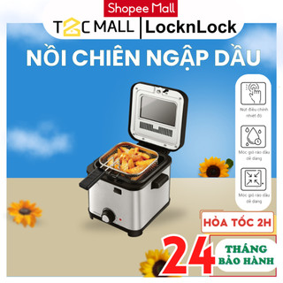 Nồi Chiên Ngập Dầu LocknLock 1.5L Nắp Kính Ngăn Bắn Lock&Lock EJF716SLV - T2Cmall