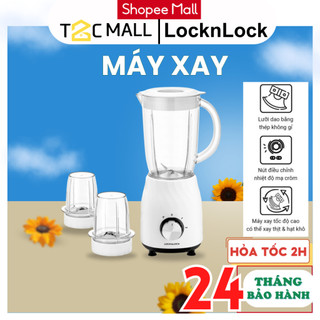 Máy xay sinh tố đa năng LocknLock Smart Blender 1.2L EJM462 -Lưỡi thép không gỉ, xay mịn hơn 50% máy thường- T2CMALL