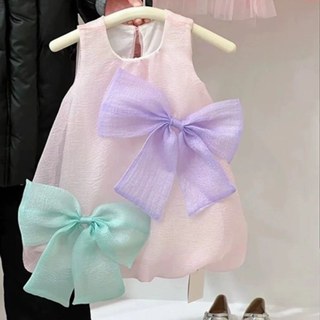 VÁY BÉ GÁI sát nách đính nơ dáng bom BY KIDCLOTHING