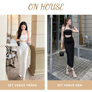  Set yếm váy Venus đi biển mùa hè Set áo yếm váy Thời trang thiết kế ON House nhún rút eo mặc dc 2 kiểu