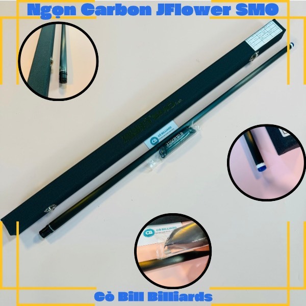 Ngọn cơ bida lỗ full carbon composite JFlower SMO (carbon composite 7 lớp)