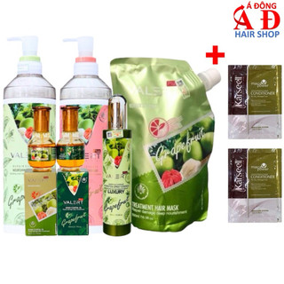 Bộ dầu gội xả bưởi Valert Grapefruit Valert chính hãng Mềm mượt giảm rụng mọc tóc + 2 gói dầu xả Karseell 15ml