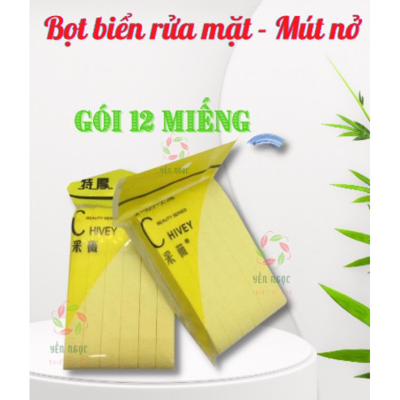 Bông mút nở bọt biển ( Mút nở Chivey gói 12 miếng)