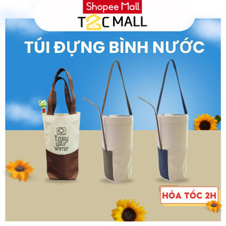 Túi Vải Đựng Bình Giữ Nhiệt LocknLock có túi phụ đựng ống hút, quai xách tiện dụng- T2CMALL