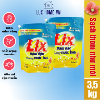 Nước giặt Lix hương nước hoa túi 3.5Kg khử mùi ẩm mốc lưu hương thơm lâu NGH07