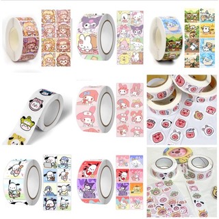 Cuộn 500 tem Sticker Sanrio Gấu dễ thương - 2cm