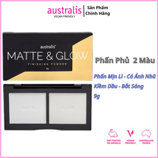 Phấn Phủ Kiềm Dầu Bắt Sáng Australis Kết Hợp Mịn Lì Và Ánh Nhũ Matte & Glow Finishing Powder 9g
