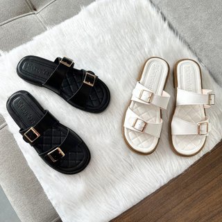 Dép nữ hai quai khóa vuông , dép bệt thời trang hot trend