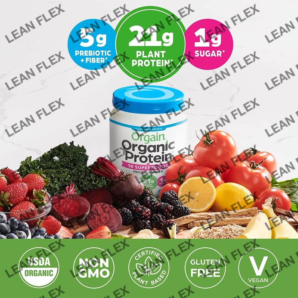[DATE 4/2025] Bột Protein Orgain Organic Protein vị Vanilla Bean 1200g