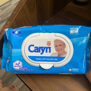 Combo 5 gói Khăn ướt Caryn cao cấp kháng khuẩn, Giấy ướt Caryn kháng khuẩn