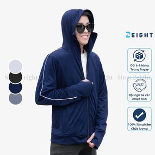 Áo chống nắng nam 2 lớp 2EIGHT, áo khoác chống nắng ngăn tia uv thông hơi thoáng mát thời trang