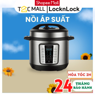 Nồi áp suất điện tử LocknLock EJP666SLV 6 lít - Hàng chính hãng, 11 chế độ cài sẵn, hẹn giờ nấu, giữ ấm- T2CMALL