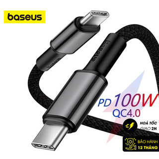 Cáp sạc nhanh siêu bền C to C Baseus High Density Braided PD 100W