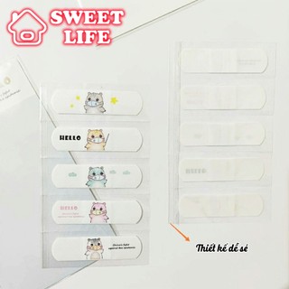  Set băng gạc cá nhân họa tiết dễ thương- Miếng dán vết thương siêu chắc chắn chống thấm nước tiện dụng 