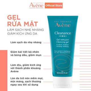 Gel rửa mặt Avene Cleanance gel soapless Cleanser 200ml