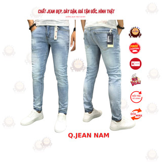 Quần jean nam XANH NHẠT 5678 thịnh hành, quần bò nam chất giãn dày dặn chuẩn size phong cách dáng ôm