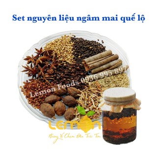 Set 9 nguyên liệu ngâm Mai Quế Lộ thơm ngon, chuẩn vị làm lạp xưởng, bánh trung thu, ướp thịt (Ngâm 1 lít)