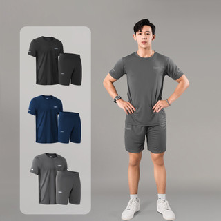Bộ Đồ Thể Thao Nam Tập Gym Chơi Thể Thao Vải Thun Lạnh Thoáng Mát Co Giãn Năng Động Aventino J25
