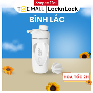 Bình Lắc Tập Gym LocknLock 800ml, Bình Nước Lắc Whey Shaker Thể Thao Màu Trắng HAP949WHT T2C Mall