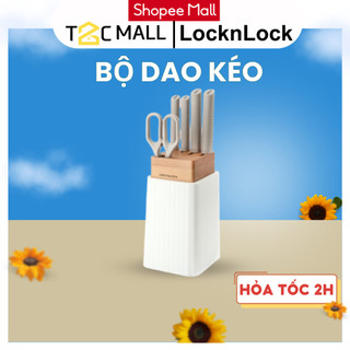 Bộ dao kéo nhà bếp locknlock 6 món có đế chống trượt ckk802 t2cmall
