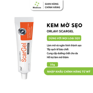 Kem Làm Mờ Sẹo Orlavi ScarGel Giúp Làm Mờ Sẹo & Vết Thâm Do Sẹo Để Lại