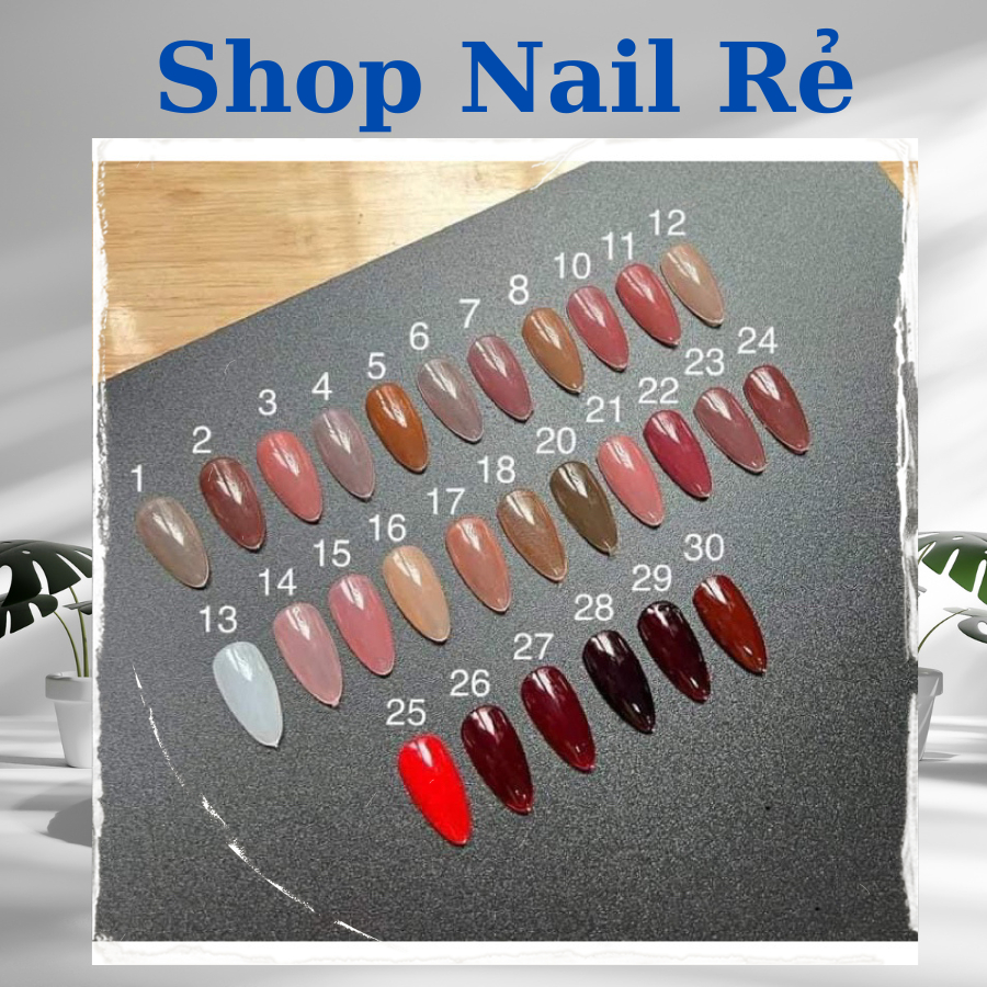 Set Sơn Gel Thạch Lẻ  BoBo - Sơn Gel Thạch Hồng, Đỏ Rượu, Nâu Thạch, Sơn Gel Móng Tay Thạch Shin Nai