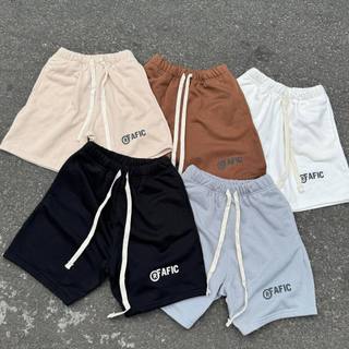 Quần short nam fafic logo ép chất vải chân cua kunshop unisex