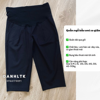 40-110kg Quần ngố bầu qua gối chất dày đẹp và co giãn có sẵn tại shop OanhLTK - Quần áo bầu mùa hè hàng đẹp loại 1