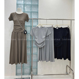 Set áo thun nhún + cv dài 603