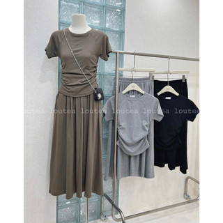 Set áo thun nhún + cv dài 603