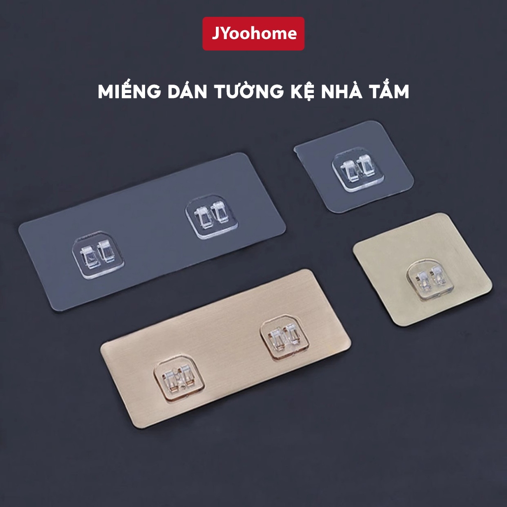 COMBO 2 Miếng Dán Tường Cho Kệ Nhà Tắm JYoohome Kệ Inox Nhà Bếp Chất Liệu PVC Dán Tường Siêu Chắc