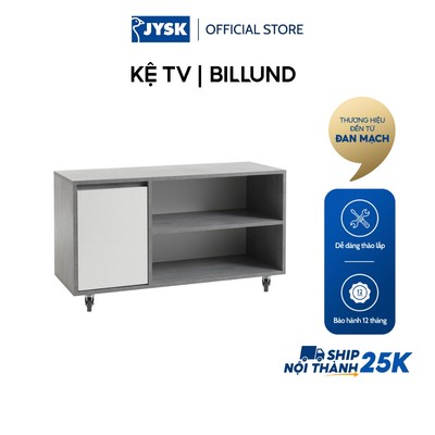 Kệ TV | JYSK Billund | gỗ công nghiệp | trắng/xám | R110xS40xC64cm