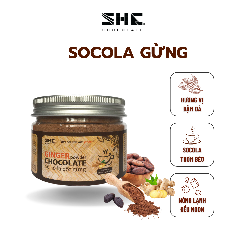 Socola vị gừng 60g SHE Chocolate