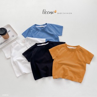Áo phông cộc tay Beemo may đường gân nổi cá tính mặc hè chất liệu cotton co giãn, thấm mồ hôi cho bé 1 - 7  tuổi  23261A