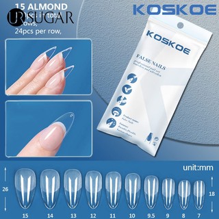 Koskoe móng tay giả trong suốt 120pcs móng úp móng giả trong suốt móng úp vnimay hộp móng tay giả