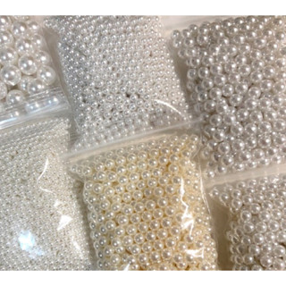 [KHÔNG CÓ LỖ] Combo 50 hạt ngọc nhựa, không phai màu không có lỗ xỏ