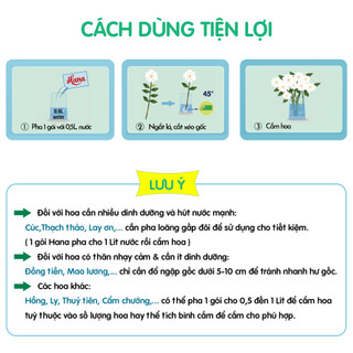 Nước dưỡng hoa Hana 10ml (Pha cho 0.5 lít nước)