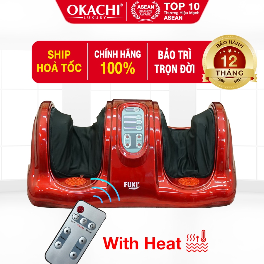 Máy Massage Chân Hồng Ngoại Fuki Nhật Bản FK- 6811 Con Lăn Massage Lòng Bàn Chân, Đèn Hồng Ngoại