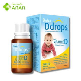 Baby Ddrops Vitamin D3 cho trẻ sơ sinh 90 giọt