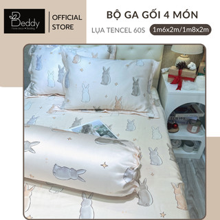 Bộ ga gối 4 món beddy home decor . bedding lụa tencel 60s 1m6x2m - 1m8x2m