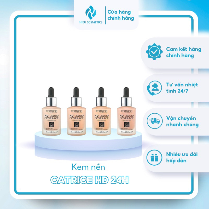 Kem nền Catrice HD 24h Liquid Coverage Foundation 30ml